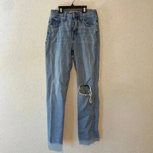 Madewell the perfect vintage jean wide leg distressed cutoffs